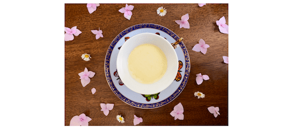 cream lavender tea