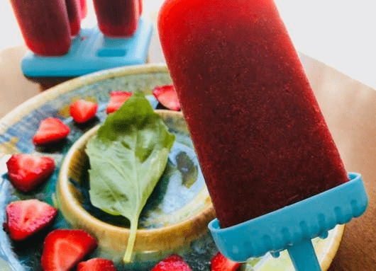 DIY Recipe: Strawberry-Basil Cannabis Popsicles